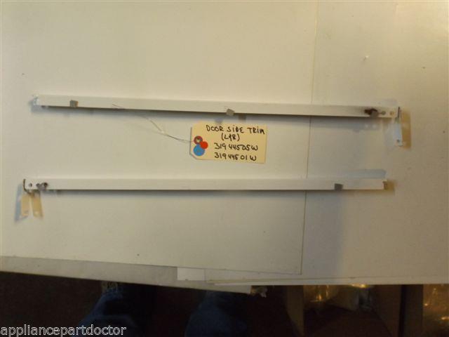 AMANA Stove 31944505W 31944501W Trim, Side Door (wht) L & R used part AMANA Stove 31944505W 31944501W Trim, Side Door (wht) L & R used part